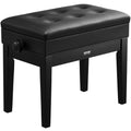 Piano Bench, Keyboard Piano Chair with 19.3"-22.8" Adjustable Height, Padded Cushion, Storage Compartment for V952-DCWXGQZDSMKDIXZ9TV0
