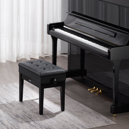 Piano Bench, Keyboard Piano Chair with 19.3"-22.8" Adjustable Height, Padded Cushion, Storage Compartment for V952-DCWXGQZDSMKDIXZ9TV0
