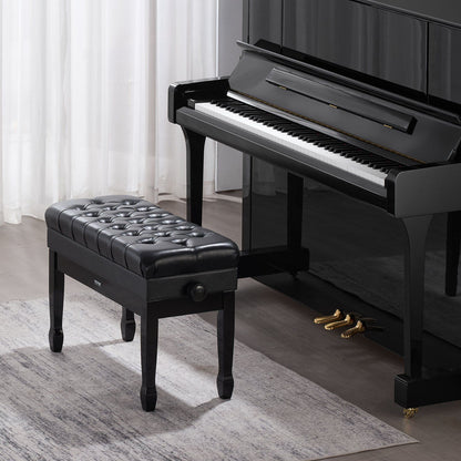 Piano Bench, Duet Keyboard Piano Chair with 20.3"-23.4" Adjustable Height, High-Density Padded Cushion, V952-DCWXGQZDSMSRQOODMV0