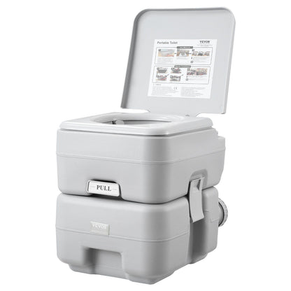 Portable Toilet for Camping, Porta Potty with Carry Bag, 5.3 Gal Waste Tank & 3.2 Gal Flush Tank, Push-Button V952-DCX53GAL32GALWN45V0