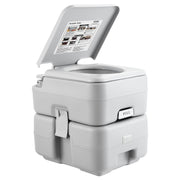 Portable Toilet for Camping, Porta Potty with Carry Bag, 5.3 Gal Waste Tank & 3.2 Gal Flush Tank, Push-Button V952-DCX53GAL32GALWN45V0