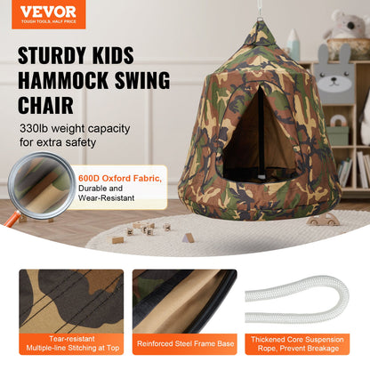 Hanging Tree Tent, 330 LBS Capacity Hanging Tent Swing for Indoor and Outdoor Hammock Sensory Swing Chair V952-DCZPMCSQFB00S8ULJV9