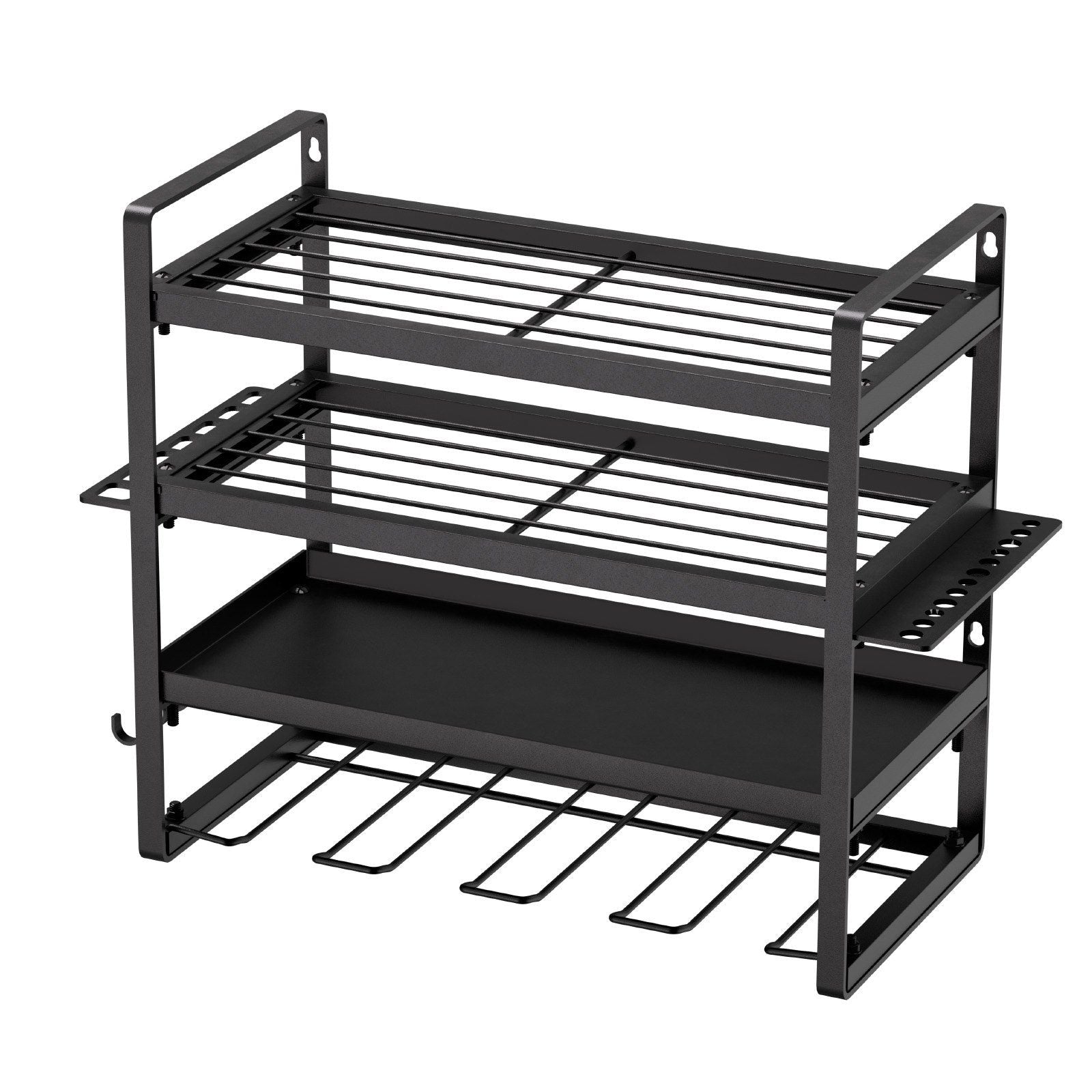 Power Tool Organizer Wall Mount, 4-Layer Storage Rack with 4 Drill Holders, Tools Holder and Storage Rack V952-DDGJJTZJCK4CK95XO002V0
