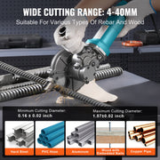 1100W Electric Rebar Cutter Cutting up to 3/2In 4-40mm V952-DDGJQGJ1100WROSKSV3