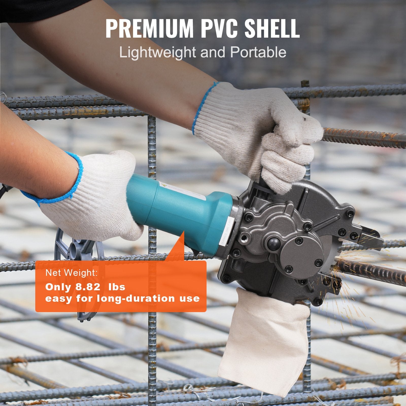 1100W Electric Rebar Cutter Cutting up to 3/2In 4-40mm V952-DDGJQGJ1100WROSKSV3