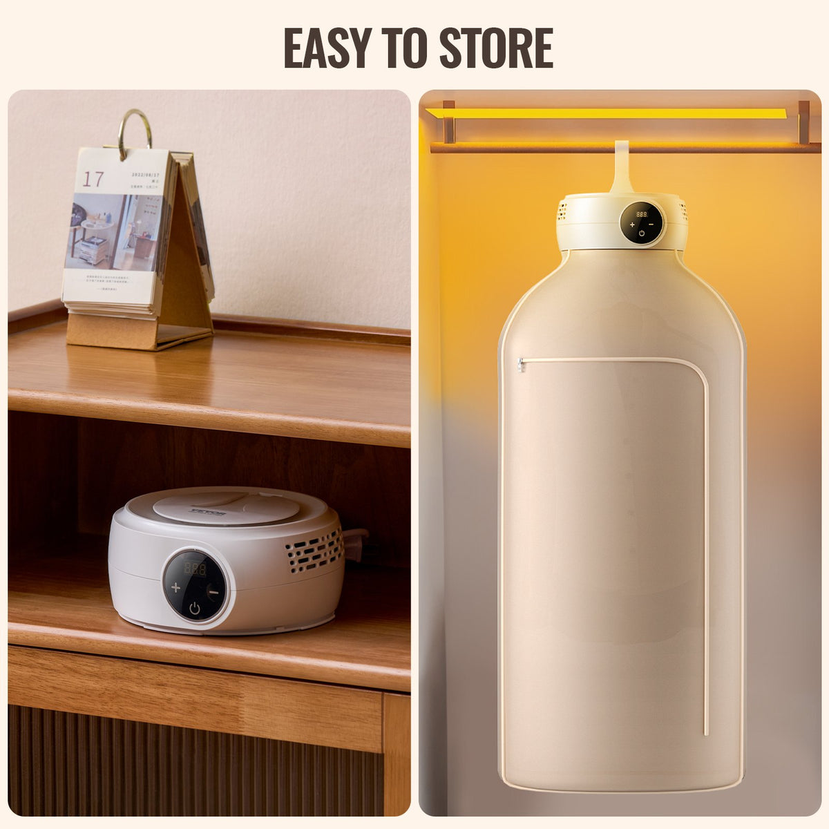 Portable Clothes Dryer, Clothes Dryer with Dryer Bag, PTC Heating & LED Display, Foldable Mini Dryer with 5-H V952-DDHGJBXS600WXGG14V3