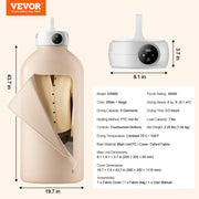 Portable Clothes Dryer, Clothes Dryer with Dryer Bag, PTC Heating & LED Display, Foldable Mini Dryer with 5-H V952-DDHGJBXS600WXGG14V3