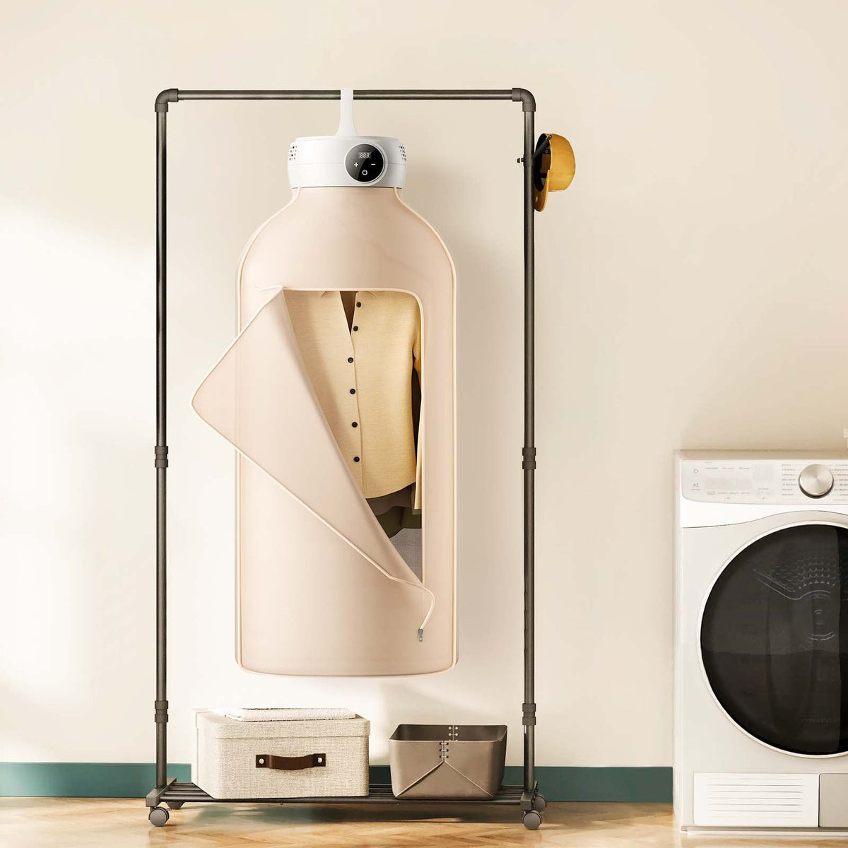Portable Clothes Dryer, Clothes Dryer with Dryer Bag, PTC Heating & LED Display, Foldable Mini Dryer with 5-H V952-DDHGJBXS600WXGG14V3