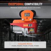 Electric Hoist Manual Trolley, 1 Ton Load Capacity for PA200 PA250 PA300 PA400 PA500, Push Beam Trolley with V952-DDHLSDXC1T26IDDHFV0