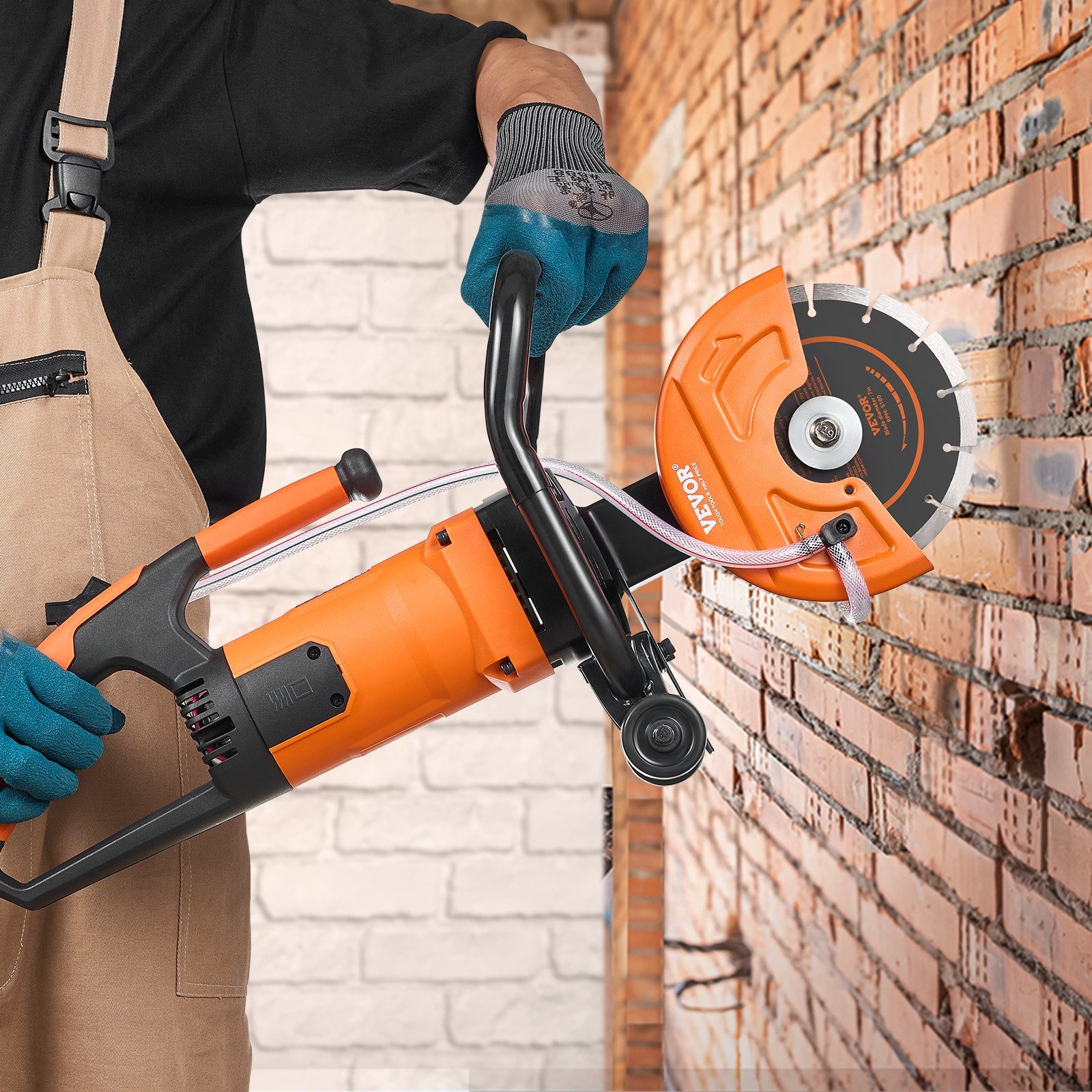 Electric Concrete Saw, 7 in Circular Saw Cutter, 2000 W High Power with Max. 2.5 in Cutting Depth, Wet/Dry V952-DDHNTJ1600W7G3JFXV3