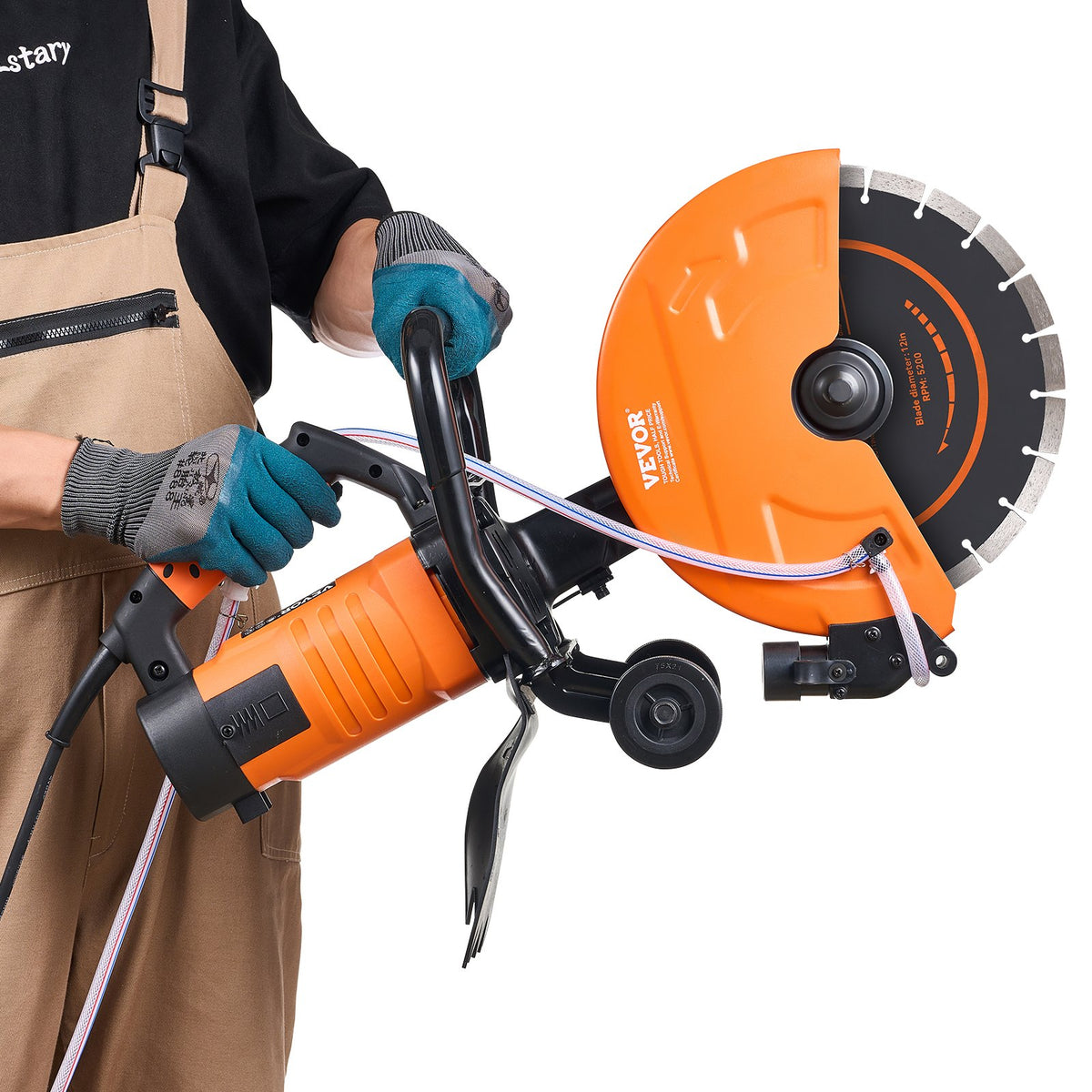 30.48cm Electric Concrete Saw Wet/Dry Saw Cutter with Water Pump and Blade V952-DDHNTJ1800W12HEK8V3
