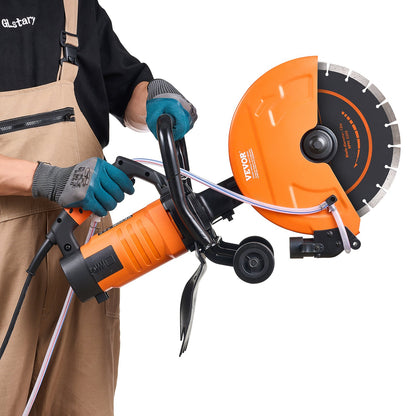 30.48cm Electric Concrete Saw Wet/Dry Saw Cutter with Water Pump and Blade V952-DDHNTJ1800W12HEK8V3
