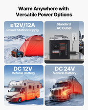 Diesel Heater, 8KW, DC 12V/24V, All in One Portable Diesel Air Heater with Bluetooth APP Control, Remote V952-DDKCYJRQ25N16A38N001V3