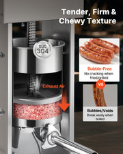 Electric Sausage Stuffer, 33 LBS / 15 L Vertical Meat Stuffer, Stepless Speed Control and Foot Pedal, V952-DDKGCJLS15L0UEPNT001V3