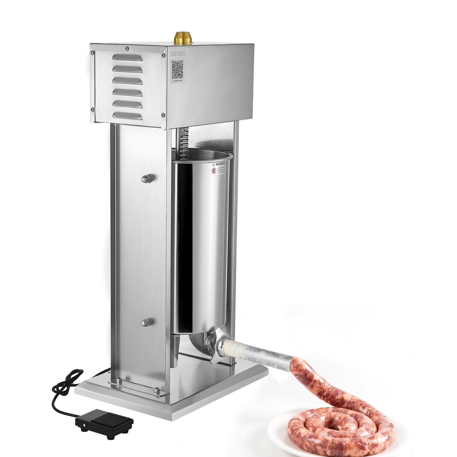 Electric Sausage Stuffer, 33 LBS / 15 L Vertical Meat Stuffer, Stepless Speed Control and Foot Pedal, V952-DDKGCJLS15L0UEPNT001V3