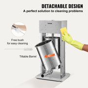 Electric Sausage Stuffer 15L Variable Speed Sausage Maker Stainless Steel V952-DDLSBX15L260W11X8V3