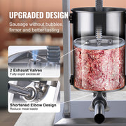 Electric Sausage Stuffer, 12 L / 25 LBS Vertical Meat Stuffer, 200W Motor, Stepless Speed Control and Foot V952-DDLSBXGGCJ12NGFTNV3