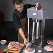 Electric Sausage Stuffer, 12 L / 25 LBS Vertical Meat Stuffer, 200W Motor, Stepless Speed Control and Foot V952-DDLSBXGGCJ12NGFTNV3