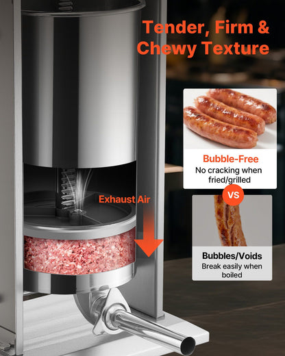 Electric Sausage Stuffer, 55 LBS / 25 L Vertical Meat Stuffer, Stepless Speed Control and Foot Pedal, V952-DDLSBXGGCJ250CTHB001V3