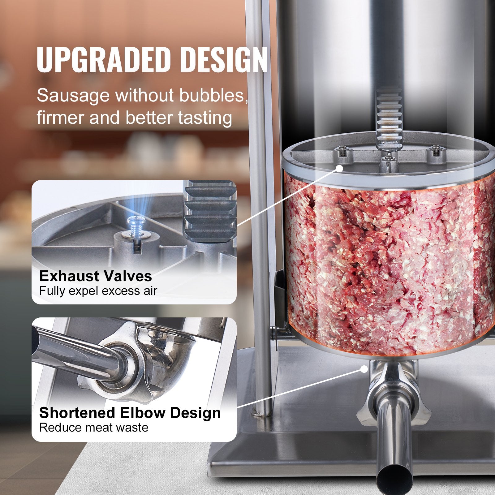Electric Sausage Stuffer 25 L Vertical Meat Stuffer 304 Stainless Steel V952-DDLSBXGGCJ25A6NKXV3