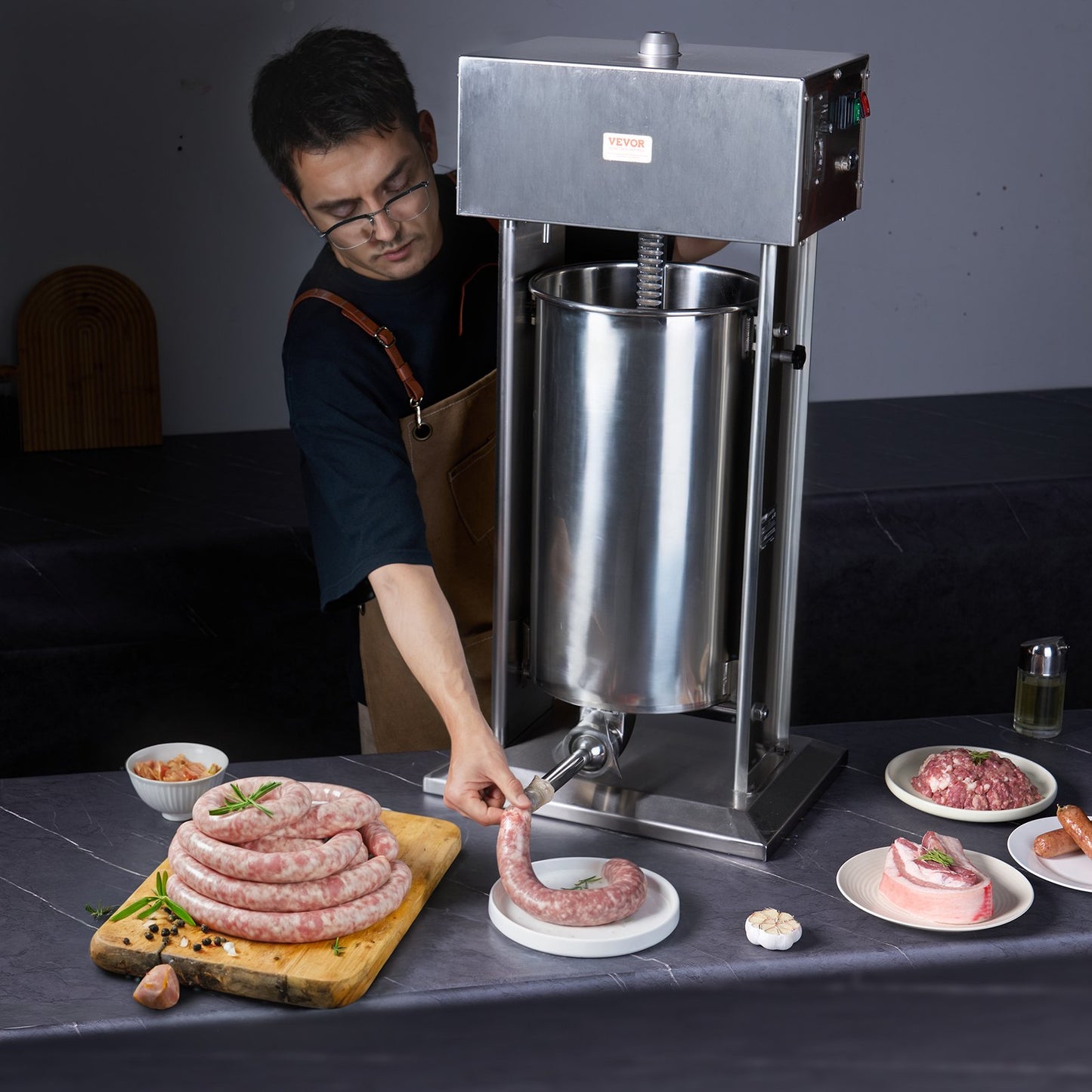 Electric Sausage Stuffer 25 L Vertical Meat Stuffer 304 Stainless Steel V952-DDLSBXGGCJ25A6NKXV3