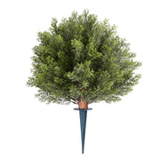 Artificial Topiary Cypress Trees with Ground Spike, 2 Set 406mm Faux Shrubs & Bushes Potted Plants, Fake Silk V952-DDMJCRGXJBS12L95S001V0