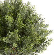 Artificial Topiary Cypress Trees with Ground Spike, 2 Set 406mm Faux Shrubs & Bushes Potted Plants, Fake Silk V952-DDMJCRGXJBS12L95S001V0