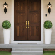 Artificial Topiary Boxwood Trees with Ground Spike, 2 Set 559mm Faux Shrubs & Bushes Potted Plants, Fake Silk V952-DDMJCRGXJHYMH3FA0001V0