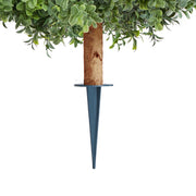 Artificial Topiary Boxwood Trees with Ground Spike, 2 Set 559mm Faux Shrubs & Bushes Potted Plants, Fake Silk V952-DDMJCRGXJHYMH3FA0001V0