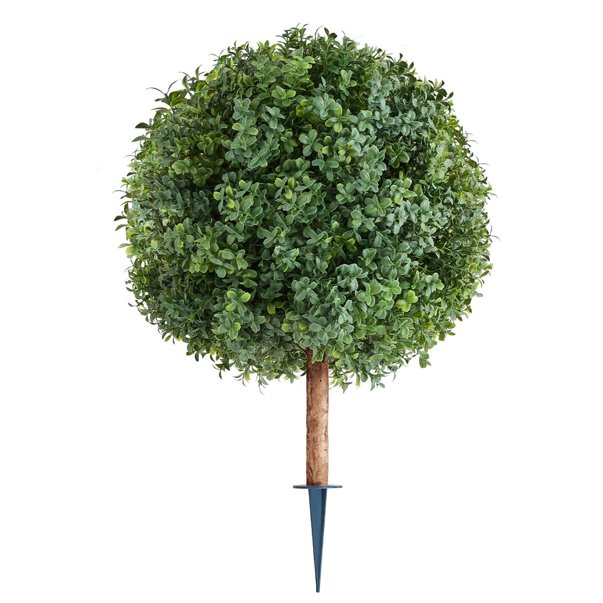 Artificial Topiary Boxwood Trees with Ground Spike, 2 Set 686mm Faux Shrubs & Bushes Potted Plants, Fake Silk V952-DDMJCRGXJHYMXNYUV001V0