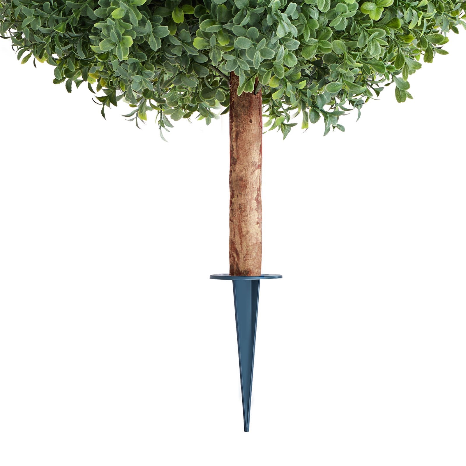 Artificial Topiary Boxwood Trees with Ground Spike, 2 Set 686mm Faux Shrubs & Bushes Potted Plants, Fake Silk V952-DDMJCRGXJHYMXNYUV001V0