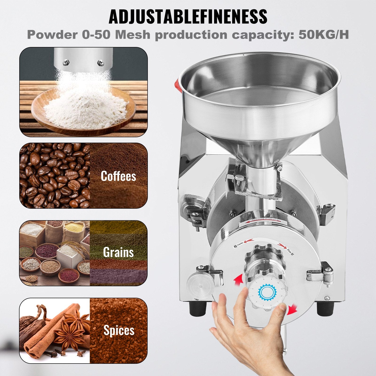 Grain Grind Mill Grain Grinding Machine 2200W Food Processing Machinery V952-DDMPSGWYMJBXIBMNIV3