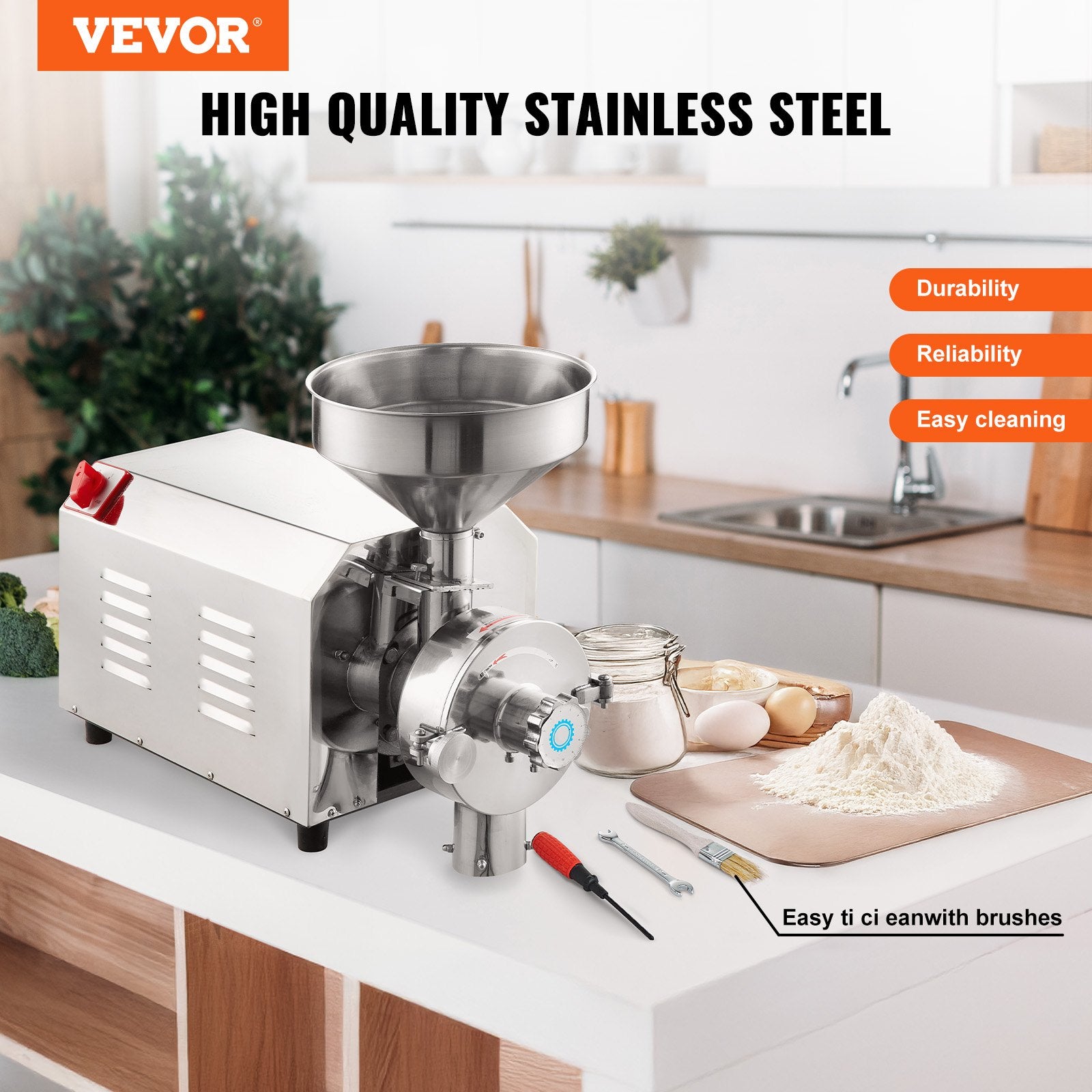 Grain Grind Mill Grain Grinding Machine 3000W Food Processing Machinery V952-DDMPSGWYMJBXSPVJXV3