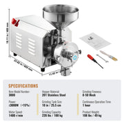 Grain Grind Mill Grain Grinding Machine 3000W Food Processing Machinery V952-DDMPSGWYMJBXSPVJXV3