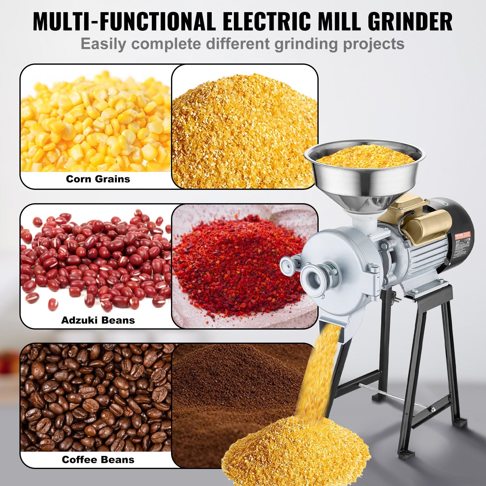 3000W Electric Grain Grinder Corn Wheat Flour Cereal Mill Wet & Dry V952-DDMPSGWYMJLJOM53QV3