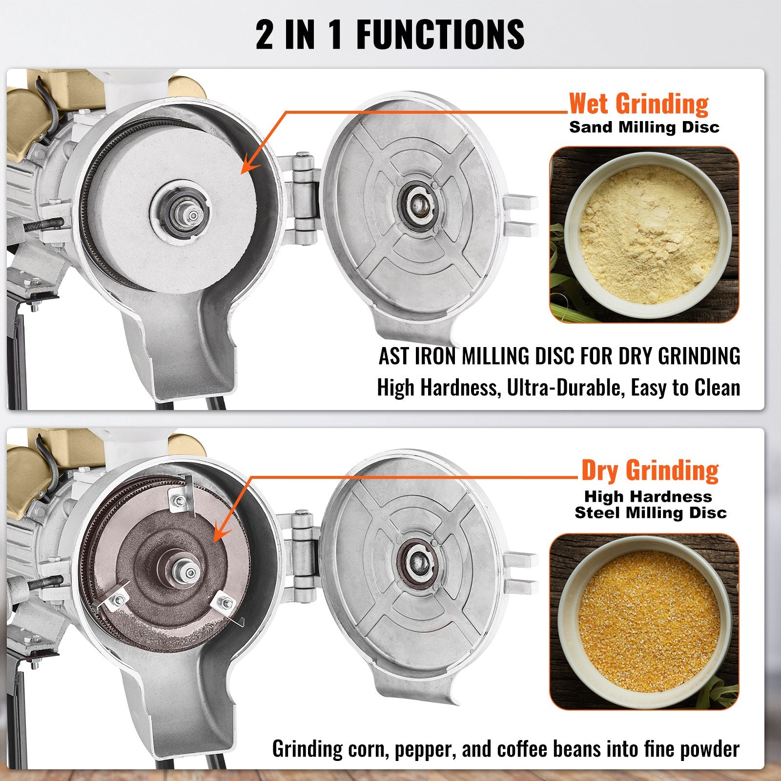 3000W Electric Grain Grinder Corn Wheat Flour Cereal Mill Wet & Dry V952-DDMPSGWYMJLJOM53QV3