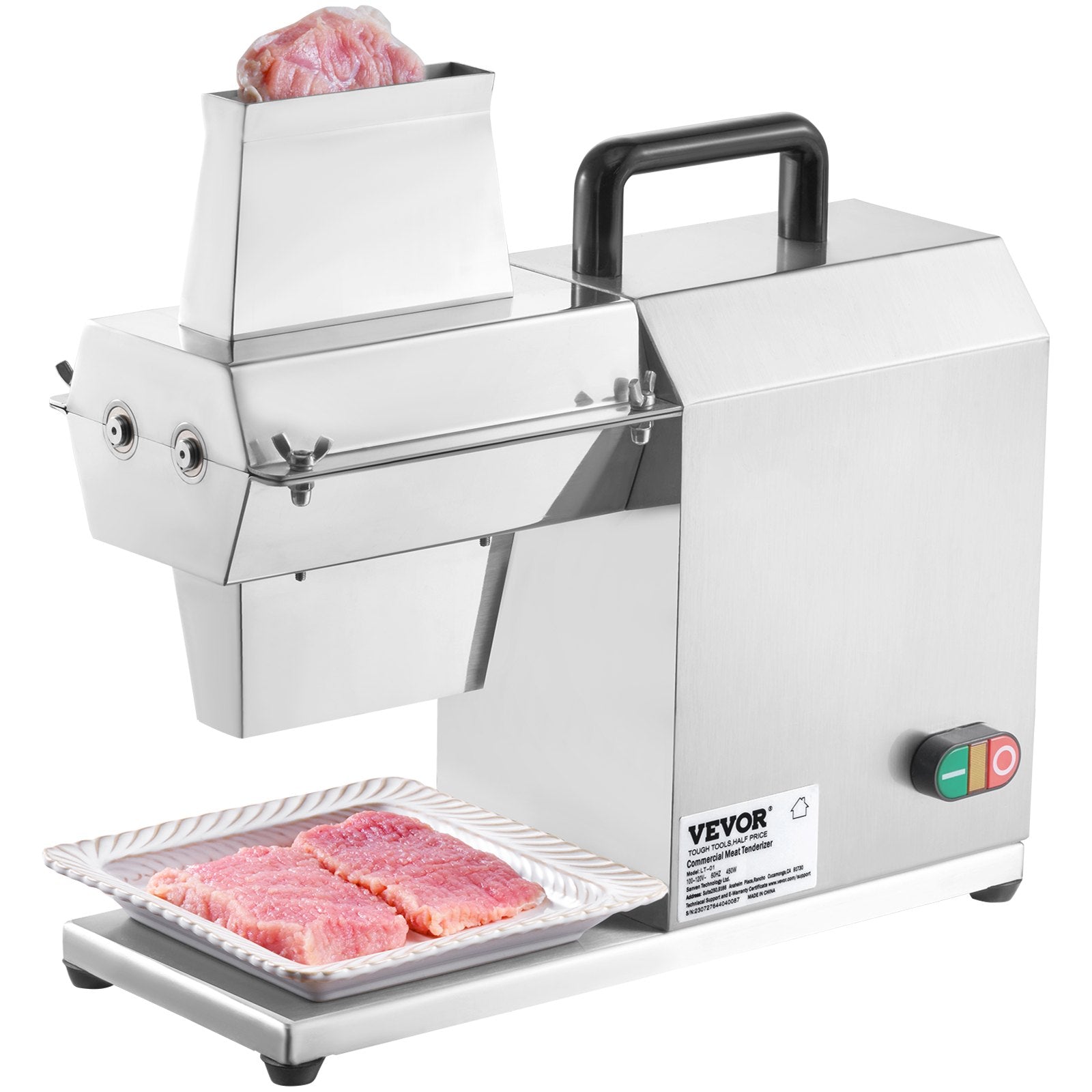 Commercial Meat Tenderizer, Heavy Duty Stainless Steel Kitchen Tool with Handle, Meat Tong, and Cleaning V952-DDNRJ17INCH4R7F1XV3
