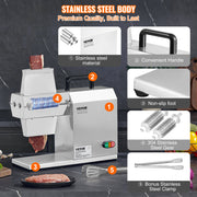 Commercial Meat Tenderizer, Heavy Duty Stainless Steel Kitchen Tool with Handle, Meat Tong, and Cleaning V952-DDNRJ17INCH4R7F1XV3