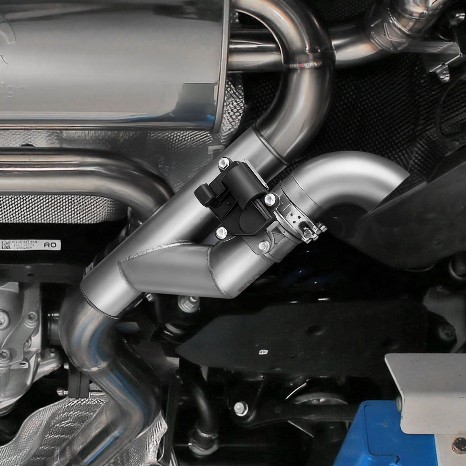 Electric Exhaust Cutout, 63.5 mm Universal Stainless Steel Exhaust Valve Kit with One Controller Remote Kit, V952-DDPQQDQWGK25MI3HN001V9