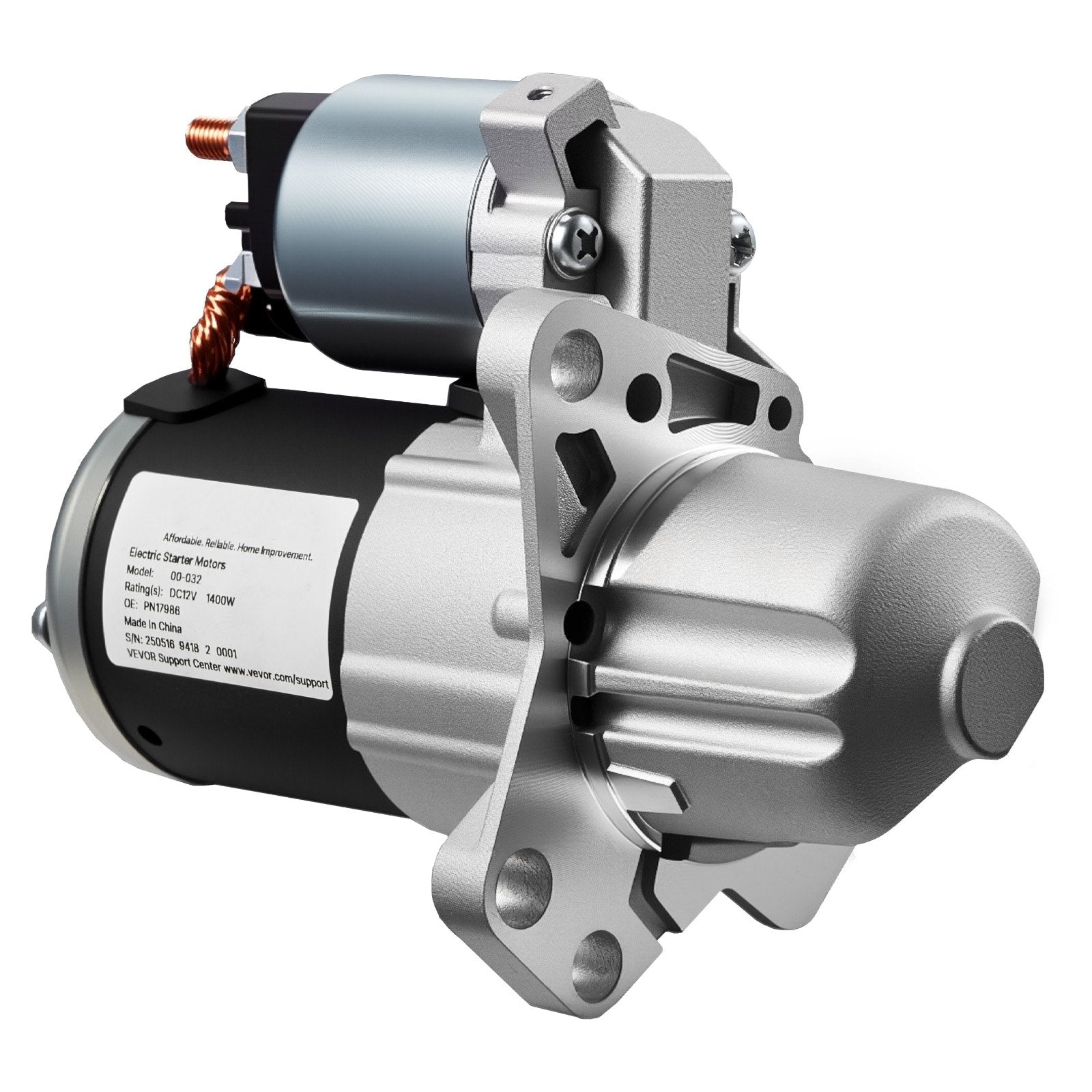 Starter 17986, Starter Motor Replacement Compatible with Buick 3.6L V6 06-08, Cadillac SRX 3.0L V6 10-11, V952-DDQDMDPN17984J8R3001V9