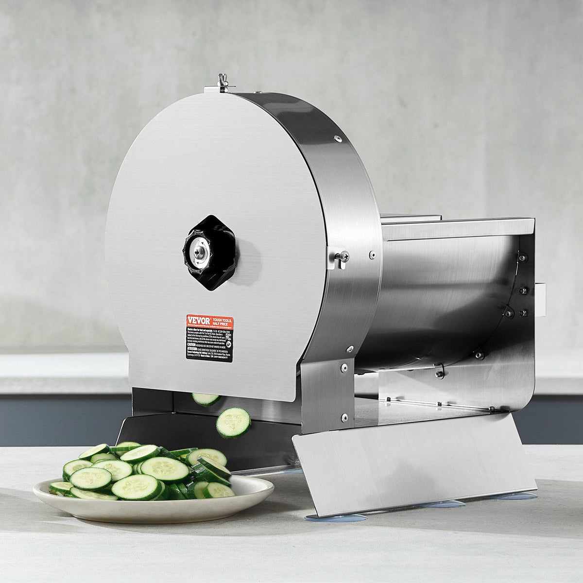 Electric Vegetable Slicer, 0-0.5"/0-12mm Thickness Adjustable Commercial Slicer Machine, Convertible to V952-DDSCQPJBXG00D1ME3V3