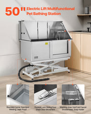 127 cm Electric Dog Grooming Bath Tub Stainless Steel w Water Filter V952-DDSJBXGCWYG5A2PK5V3