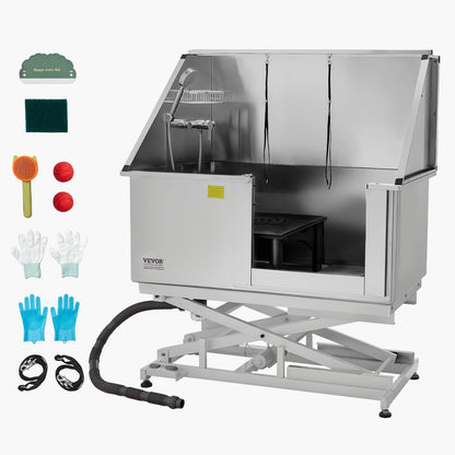 127 cm Electric Dog Grooming Bath Tub Stainless Steel w Water Filter V952-DDSJBXGCWYG5A2PK5V3