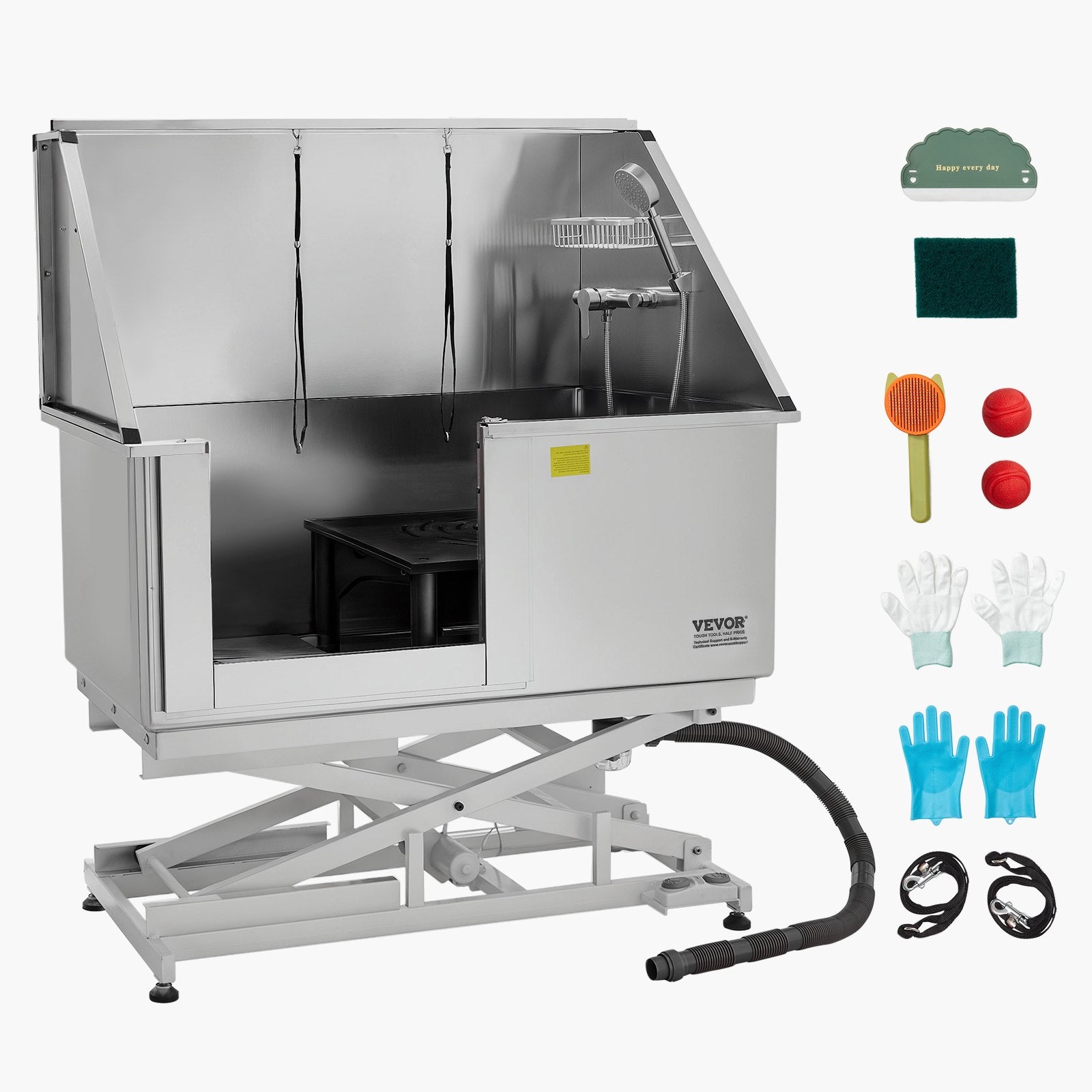 127 cm Electric Dog Grooming Bath Tub Stainless Steel w Water Filter Left V952-DDSJBXGCWYG5O3GV7V3