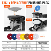 Wet Stone Polisher 4-Inch Electric Granite Polisher with 6 Speed & 7 Pads V952-DDSSPGJTZYPJHPVHMV3