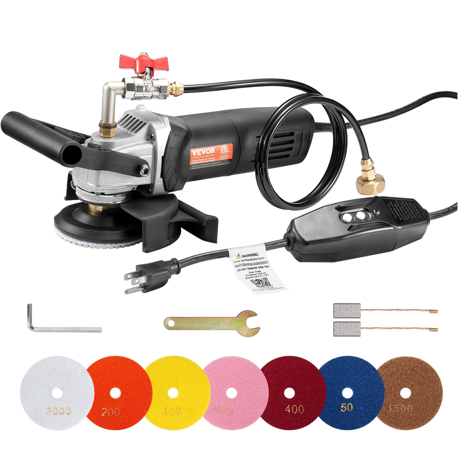 Wet Stone Polisher 4-Inch Electric Granite Polisher with 6 Speed & 7 Pads V952-DDSSPGJTZYPJHPVHMV3