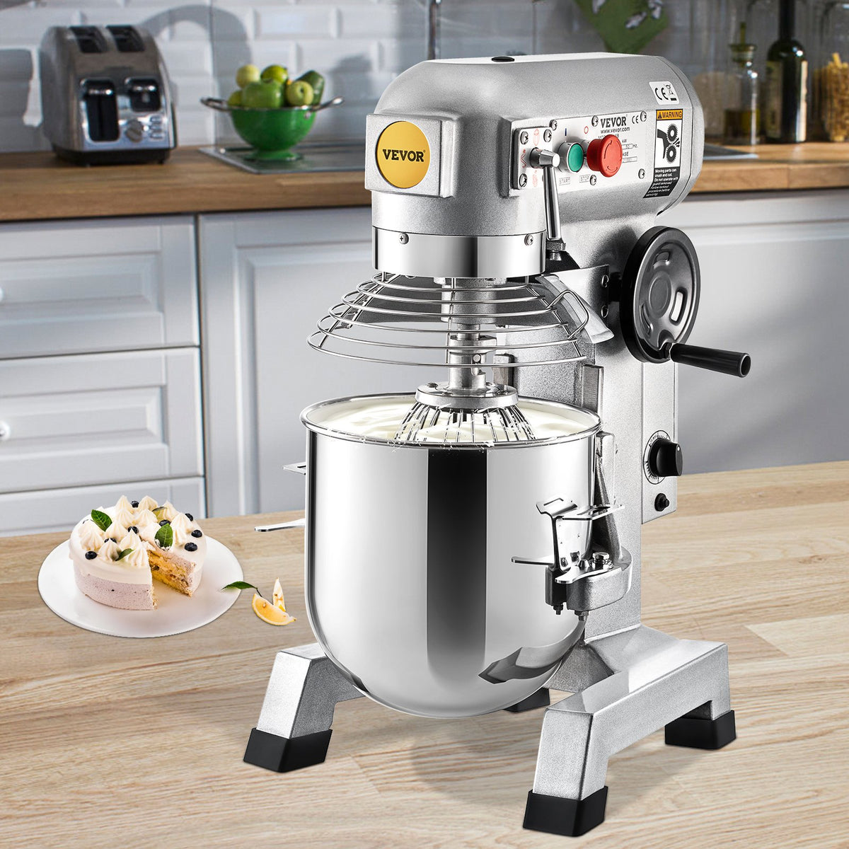 Commercial Food Mixer 30Qt, Food Mixer Commercial with Timing Function, 1100W Stainless Steel Bowl Heavy Duty V952-DDSYJ30QT220VQJUUV3