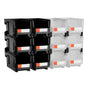 Plastic Stackable Storage Bins, 37.7 x 21.5 x 18 cm (12 Pack), Plastic Containers for Organizing & Storage V952-DDWLX12GZ14L7T773001V0