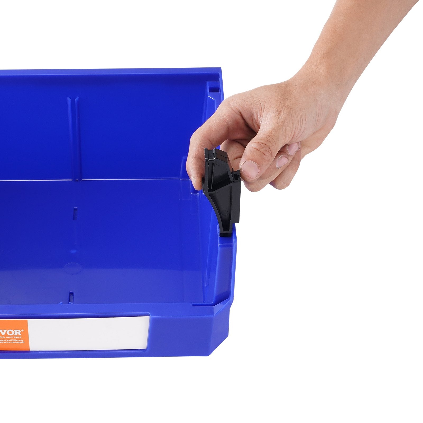 Plastic Storage Bin, (276 mm x 279 mm x 128 mm), Hanging Stackable Storage Organizer Bin, Blue/Red, 6-Pack, V952-DDWLX6G00000096OEV0