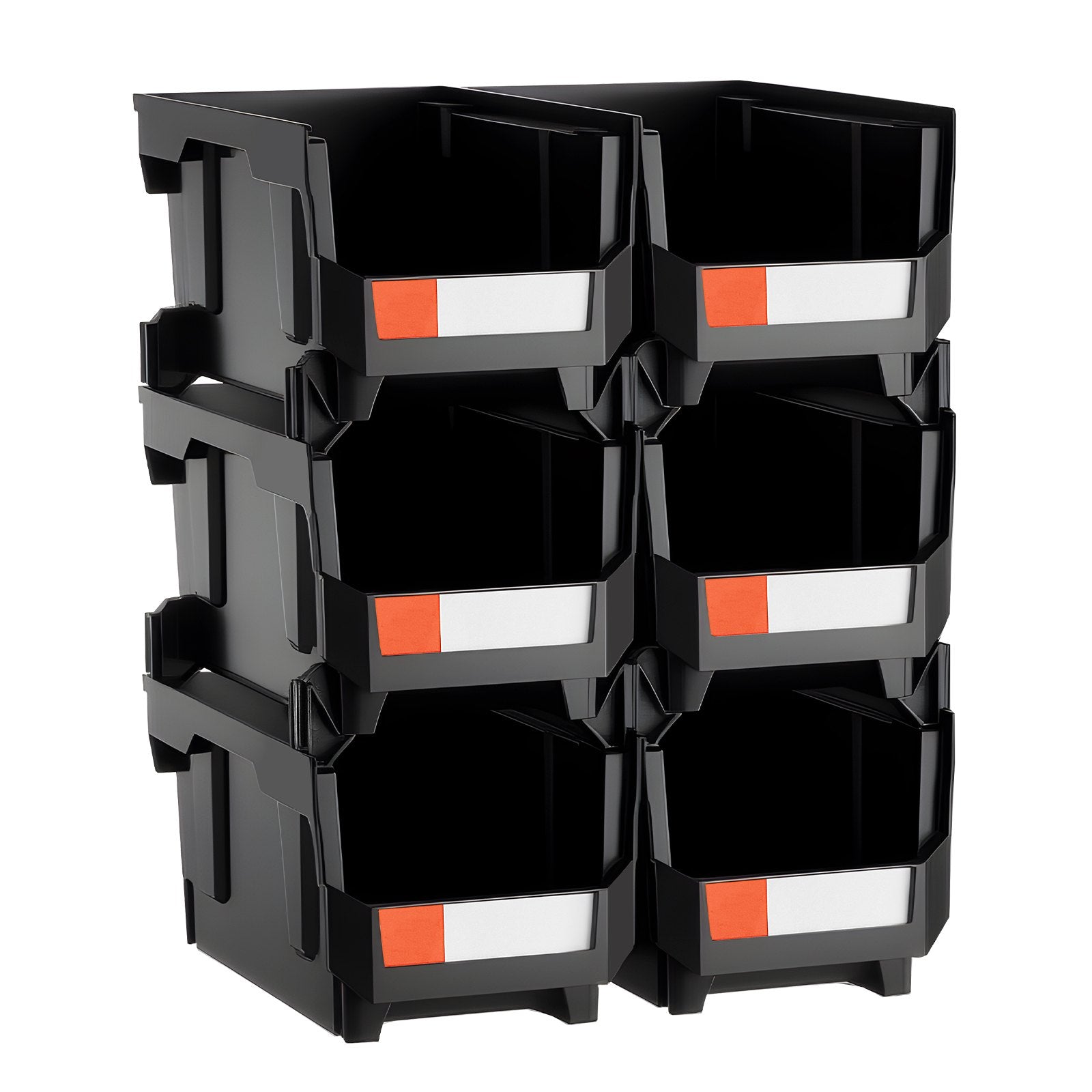 Plastic Stackable Storage Bins, 37.7 x 21.5 x 18 cm (6 Pack), Plastic Containers for Organizing and Storage V952-DDWLX6GZ14LHKWMV2001V0